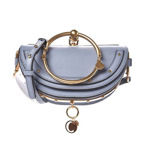 CHLOE Calfskin Small Nile Bracelet Minaudiere Bag Washed 